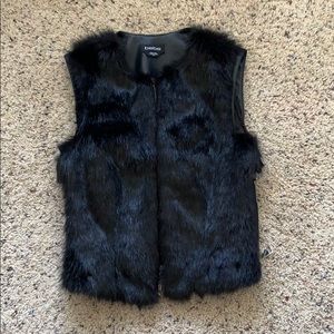 Faux Fur & leather vest
